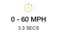 0 - 60 mph 3.3 secs